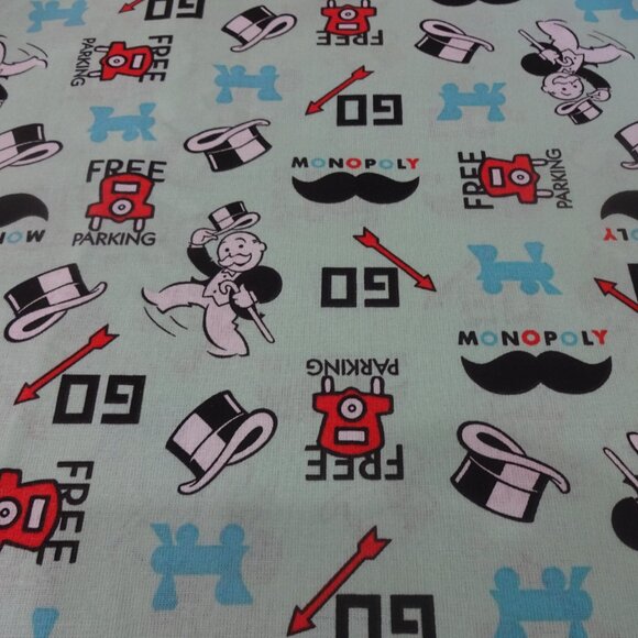 Fun MONOPOLY MULTI COLORED ICONS Handmade Cotton Pillowcase Standard/Queen - Picture 3 of 3